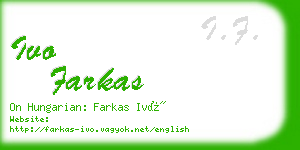ivo farkas business card